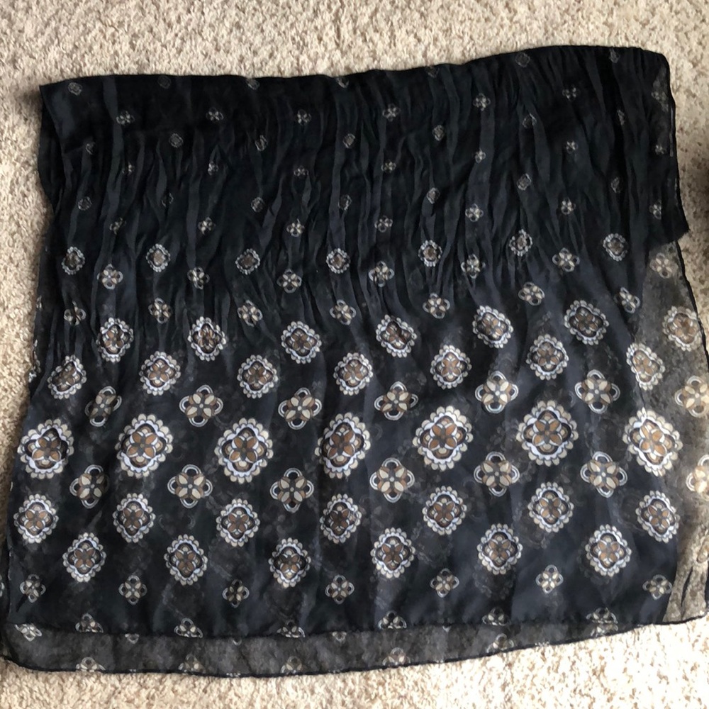 Scarf with medallion detail